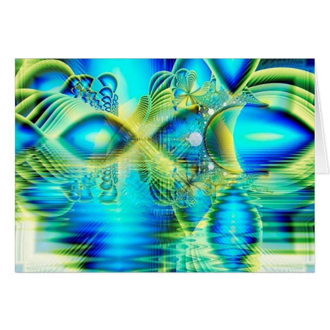 Crystal Limoen Turquoise Heart of Love, Abstract (Voorkant Horizontaal)