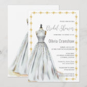 Crystal Look Trouwjurk Vrijgezellenfeest Kaart (Voorkant / Achterkant)