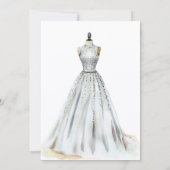 Crystal Look Trouwjurk Vrijgezellenfeest Kaart (Achterkant)