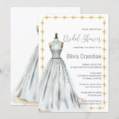 Crystal Look Trouwjurk Vrijgezellenfeest Kaart (Voorkant / Achterkant)