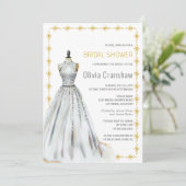 Crystal Look Trouwjurk Vrijgezellenfeest Kaart (Staand voorkant)