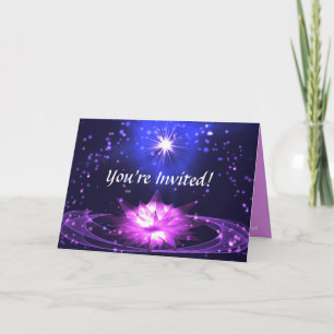 Crystal Lotus Flower Stars Aanpassen Uitnodiging