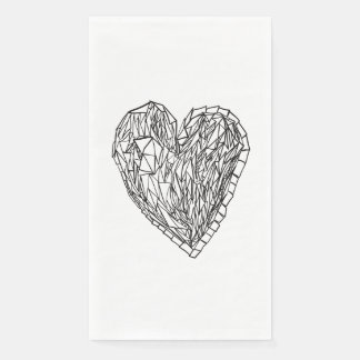 Crystal Love Heart Illustratie Napkins Servet
