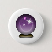 Crystal Magic Ball - Emoji Ronde Button 5,7 Cm (Voorkant)