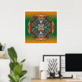 Crystal Mandala 5 Poster (Thuiskantoor)