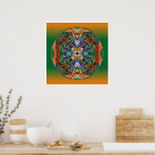 Crystal Mandala 5 Poster (Keuken)
