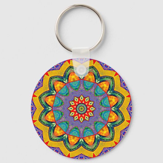 "Crystal Mandala Quilt" Sleutelhanger (Voorkant)