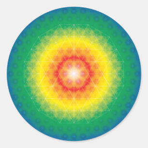 Crystal Mandala Ronde Sticker