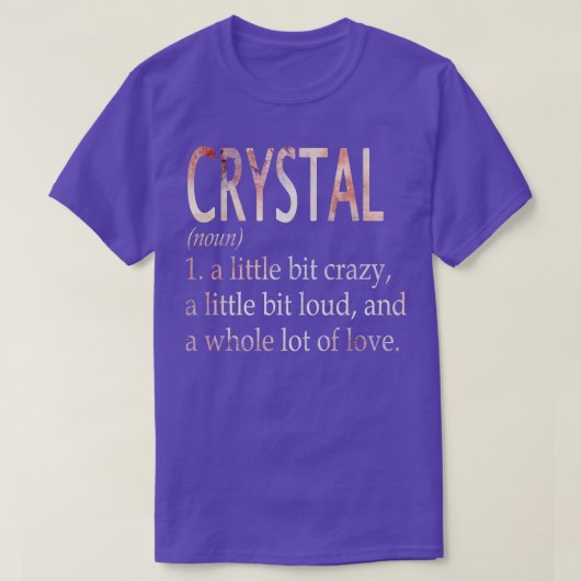 Crystal meisje naam definitie t-shirt (Design voorkant)