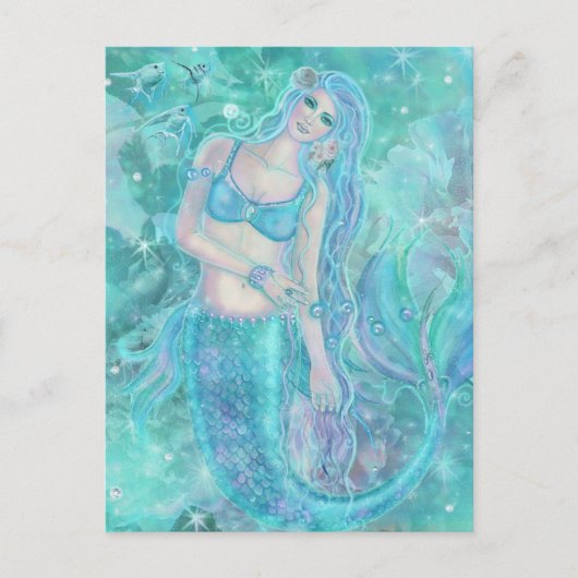 Crystal Mermaid dromen van Renee Lavoie Briefkaart (Voorkant)