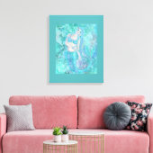 Crystal Mermaid dromen van Renee Lavoie Canvas Afdruk (Insitu (Woonkamer))