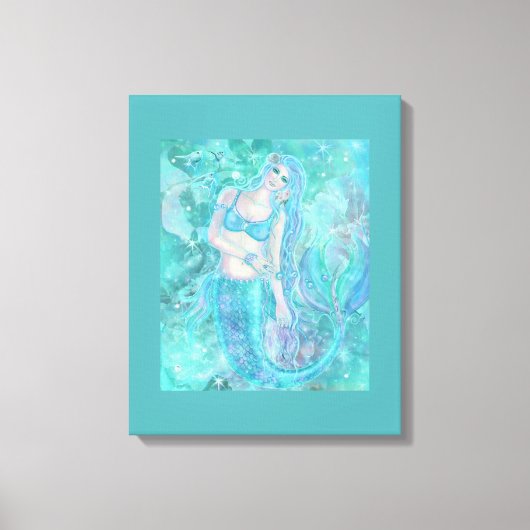 Crystal Mermaid dromen van Renee Lavoie Canvas Afdruk (Voorkant)