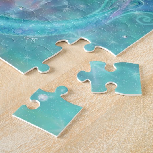 Crystal Mermaid dromen van Renee Lavoie Legpuzzel (Zijkant)