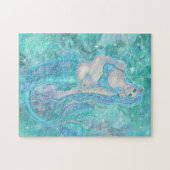 Crystal Mermaid dromen van Renee Lavoie Legpuzzel (Horizontaal)