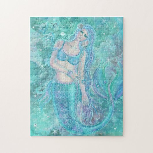 Crystal Mermaid dromen van Renee Lavoie Legpuzzel (Verticaal)