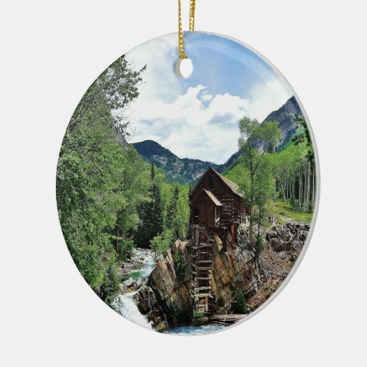 Crystal Mill Colorado Keramisch Ornament (Links)