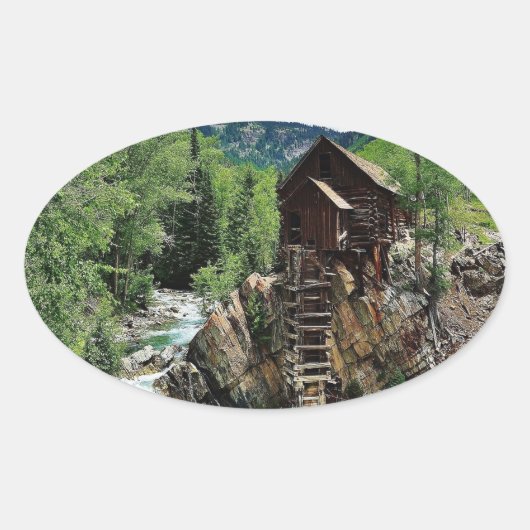 Crystal Mill Colorado Ovale Sticker (Voorkant)