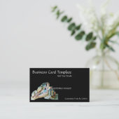 Crystal Mineral Bismuth Visitekaartje (Staand voorkant)