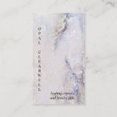 Crystal Mineral Quartz Sparkle Waterverf Verticaal Visitekaartje (Voorkant)
