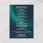 Crystal Moon Galaxy Spell Jar Kit Visitekaartje (Achterkant)