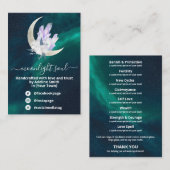 Crystal Moon Galaxy Spell Jar Kit Visitekaartje (Voorkant / Achterkant)