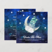 ** CRYSTAL MOON GALAXY Website AR14 RSVP Trouwen Kaart (Voorkant / Achterkant)