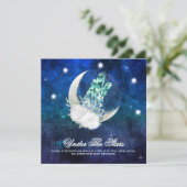 ** CRYSTAL MOON GALAXY Website AR14 RSVP Trouwen Kaart (Staand voorkant)