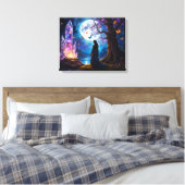 Crystal Moon River Canvas Afdruk (Insitu (Slaapkamer))