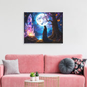 Crystal Moon River Canvas Afdruk (Insitu (Woonkamer))