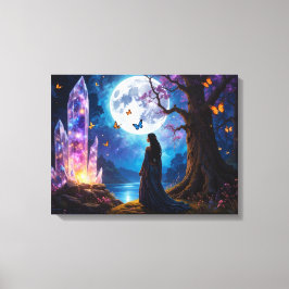 Crystal Moon River Canvas Afdruk