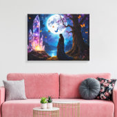 Crystal Moon River Canvas Afdruk (Insitu (Woonkamer))