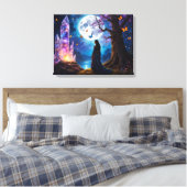 Crystal Moon River Canvas Afdruk (Insitu (Slaapkamer))