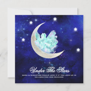 *~* CRYSTAL MOON STARS RSVP Website AR14 Wedding Kaart