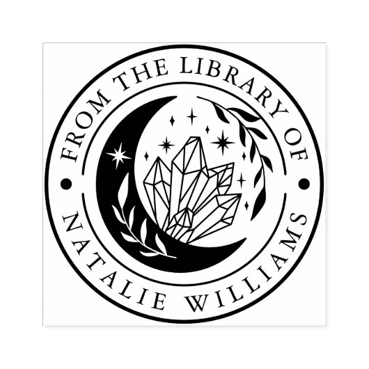 Crystal Moon uit de bibliotheek van Rubber Stamp Rubberstempel (Afrduk)