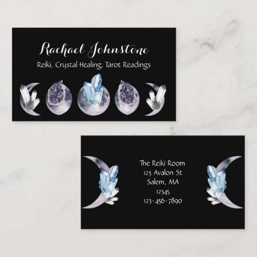 Crystal Moon Visitekaartje (Voorkant / Achterkant)