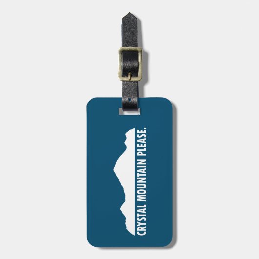 Crystal Mountain alstublieft Bagagelabel (Voorkant verticaal)