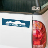 Crystal Mountain alstublieft Bumpersticker (Op Truck)