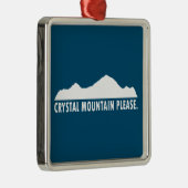 Crystal Mountain alstublieft Metalen Ornament (Rechts)