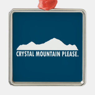 Crystal Mountain alstublieft Metalen Ornament