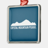 Crystal Mountain alstublieft Metalen Ornament (Links)