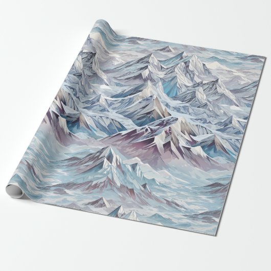 Crystal Mountain Scene Wrapping Papier (Uitgerold)