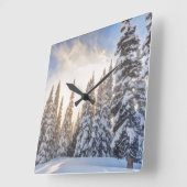 Crystal Mountain Ski Resort bij Mt Rainier 1 Vierkante Klok (Hoek)