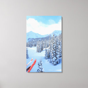 Crystal Mountain Ski Resort, nabij Mt. Rainier 2 Canvas Afdruk