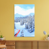 Crystal Mountain Ski Resort, nabij Mt. Rainier 2 Canvas Afdruk (Insitu (Woonkamer))