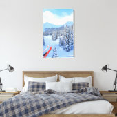 Crystal Mountain Ski Resort, nabij Mt. Rainier 2 Canvas Afdruk (Insitu (Slaapkamer))