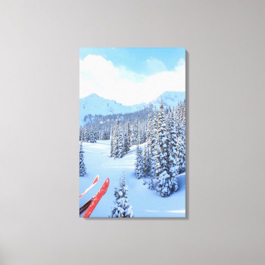 Crystal Mountain Ski Resort, nabij Mt. Rainier 2 Canvas Afdruk (Voorkant)