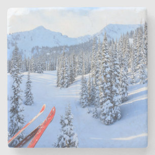 Crystal Mountain Ski Resort, nabij Mt. Rainier 2 Stenen Onderzetter