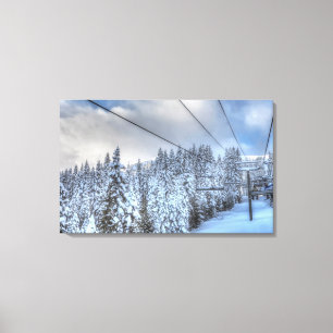 Crystal Mountain Ski Resort, nabij Mt. Rainier 3 Canvas Afdruk