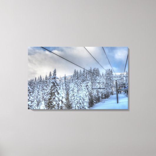 Crystal Mountain Ski Resort, nabij Mt. Rainier 3 Canvas Afdruk (Voorkant)