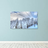 Crystal Mountain Ski Resort, nabij Mt. Rainier 3 Canvas Afdruk (Insitu (Houten vloer))